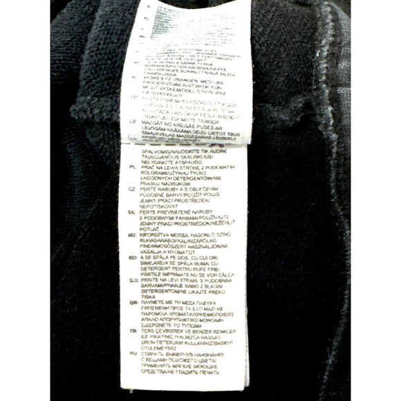 Adidas Black Hoodie White Stripes Kangaroo Pocket Drawstring Size Large Unisex - Picture 11 of 14